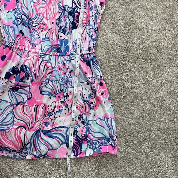 Lilly Pulitzer Gianni Skort Romper Dress Prosecco Pink‎ Make A Splash Floral XS - Picture 9 of 11